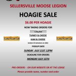 Moose Legion Hoagie Sale – July 21st Pickup