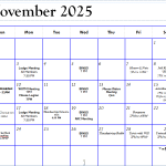 November/December Calendar