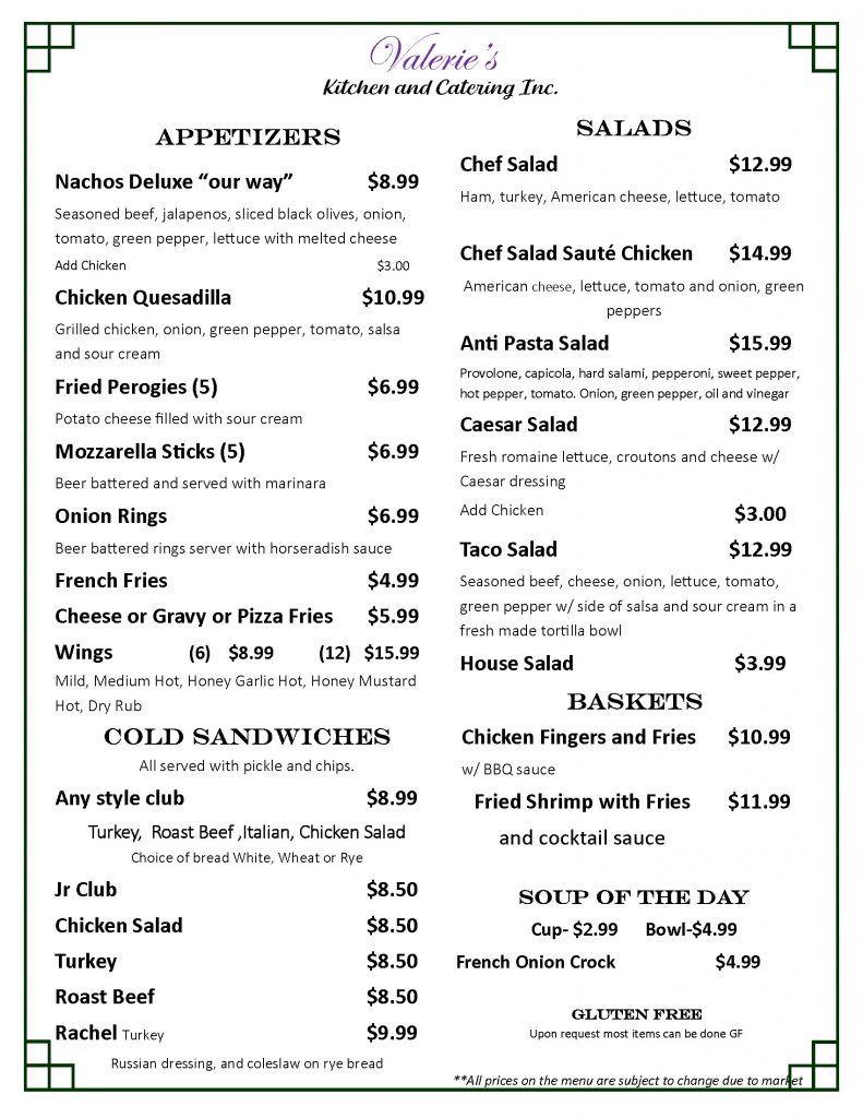 Valerie’s Kitchen Sellersville Moose Lodge 1539