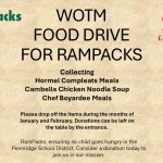 WOTM FOOD DRIVE – RAMPACKS