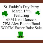 St. Paddy’s Day Party March 15th