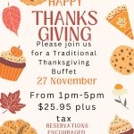 Join us for Thanksgiving – November 27th