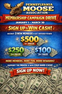 Moose membership campaign with prizes