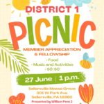 District 1 Picnic – Saturday 1PM
