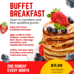 WOTM Buffet Breakfast Sunday 8AM to 11AM
