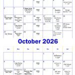 Calendar September October